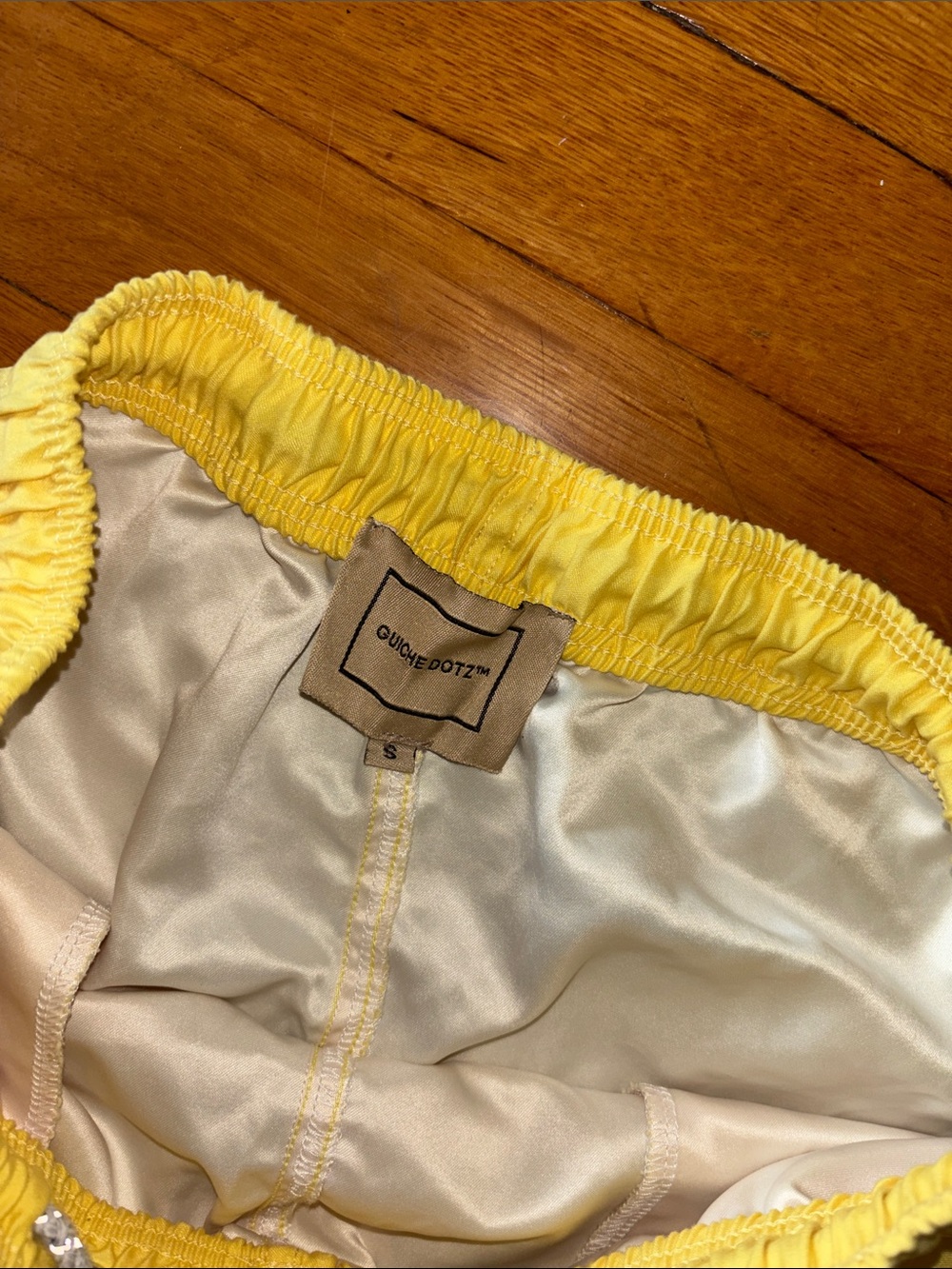 Yellow Drawstring Swim Shorts - Picture 2 of 3